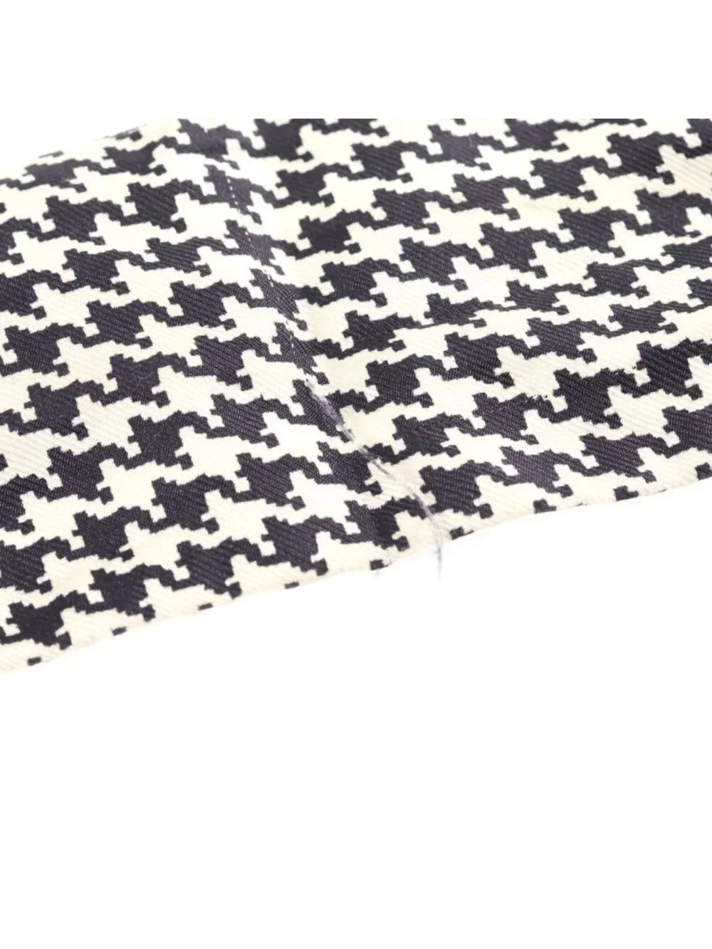 Dior 30 Montaigne Mitzah Houndstooth Pattern Scarf Twilly Navy